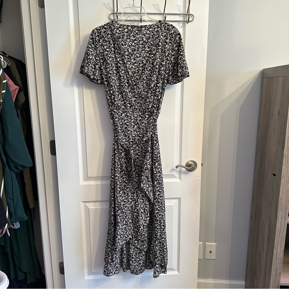 SHEIN Wrap Dress - Size XL - Black and White